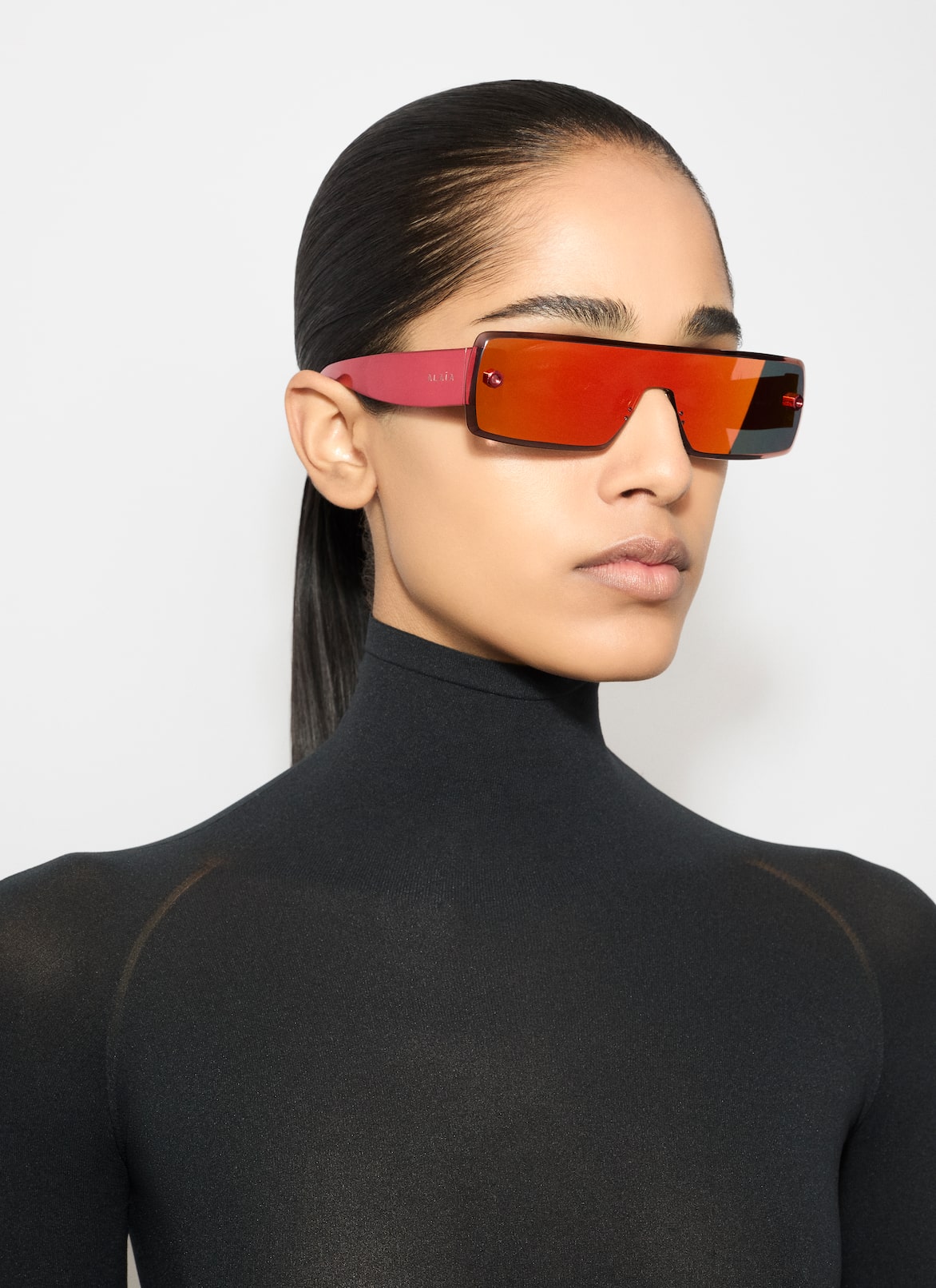 NARROW MASK SUNGLASSES ALAÏA RED NARROW MASK SUNGLASSES